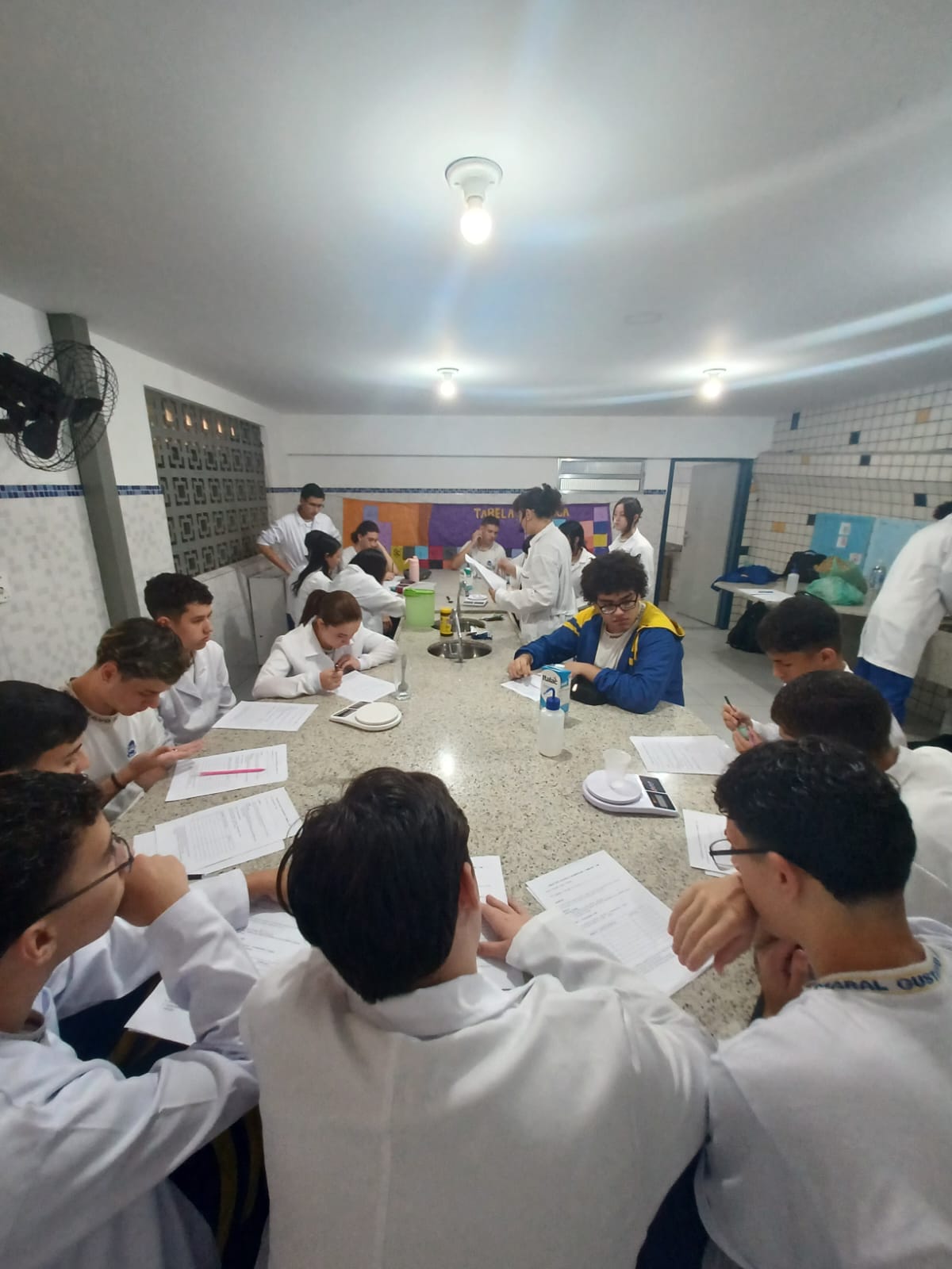 Alunos do Ensino Médio em projeto